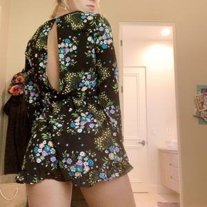 Romper with open back